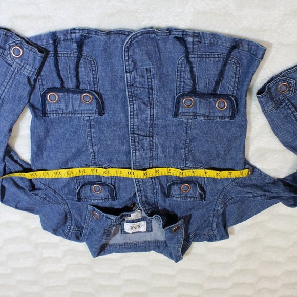 LIVE A LITTLE Size M Medium Denim Jacket Jean - Picture 3 of 7